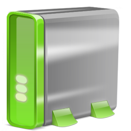 Green Hard Drive Icon 256x256 png